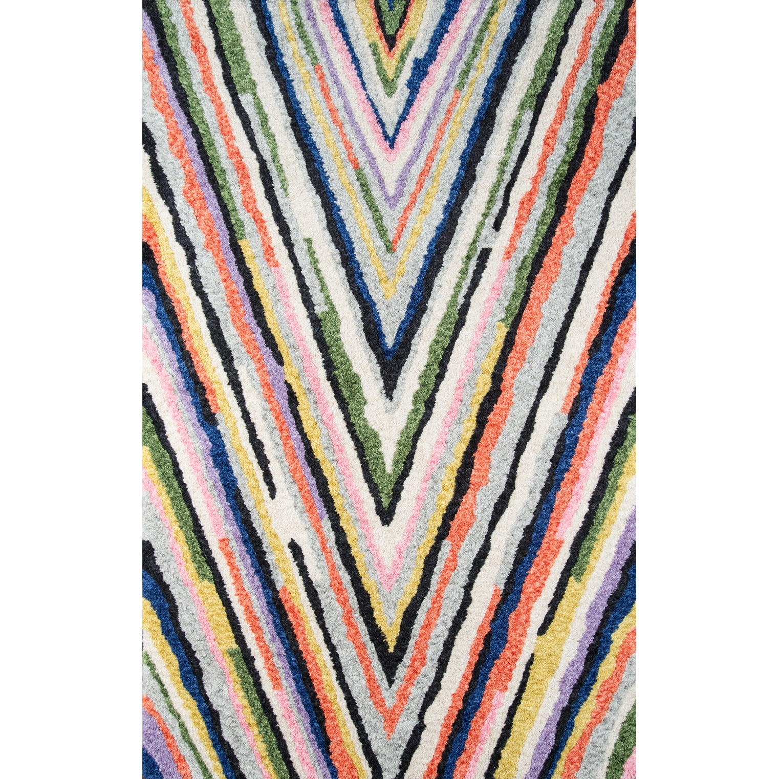 Multicolor Tufted Synthetic 9' x 12' Rectangular Area Rug