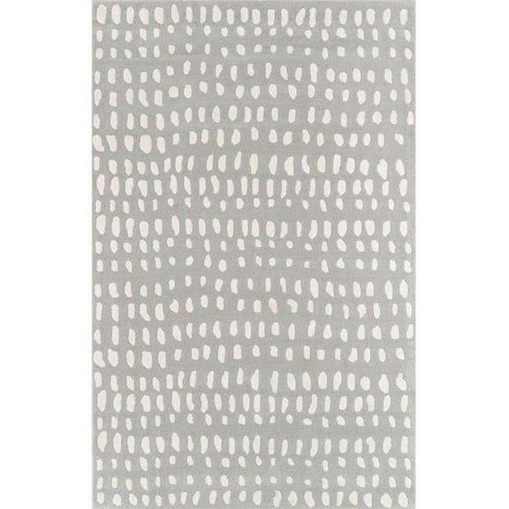 Momeni Delmar Boho Dots Hand Tufted Wool Grey Area Rug 3'6" X 5'6"