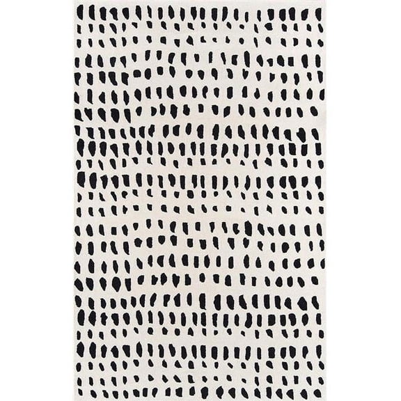 Momeni Delmar Boho Dots Hand Tufted Wool Ivory Area Rug 9' X 12'