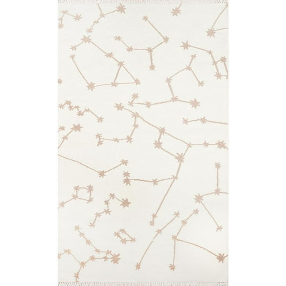 Momeni Geometric Contemporary Area Rugs , Off-White/Brown, 24.00" X 36.00"