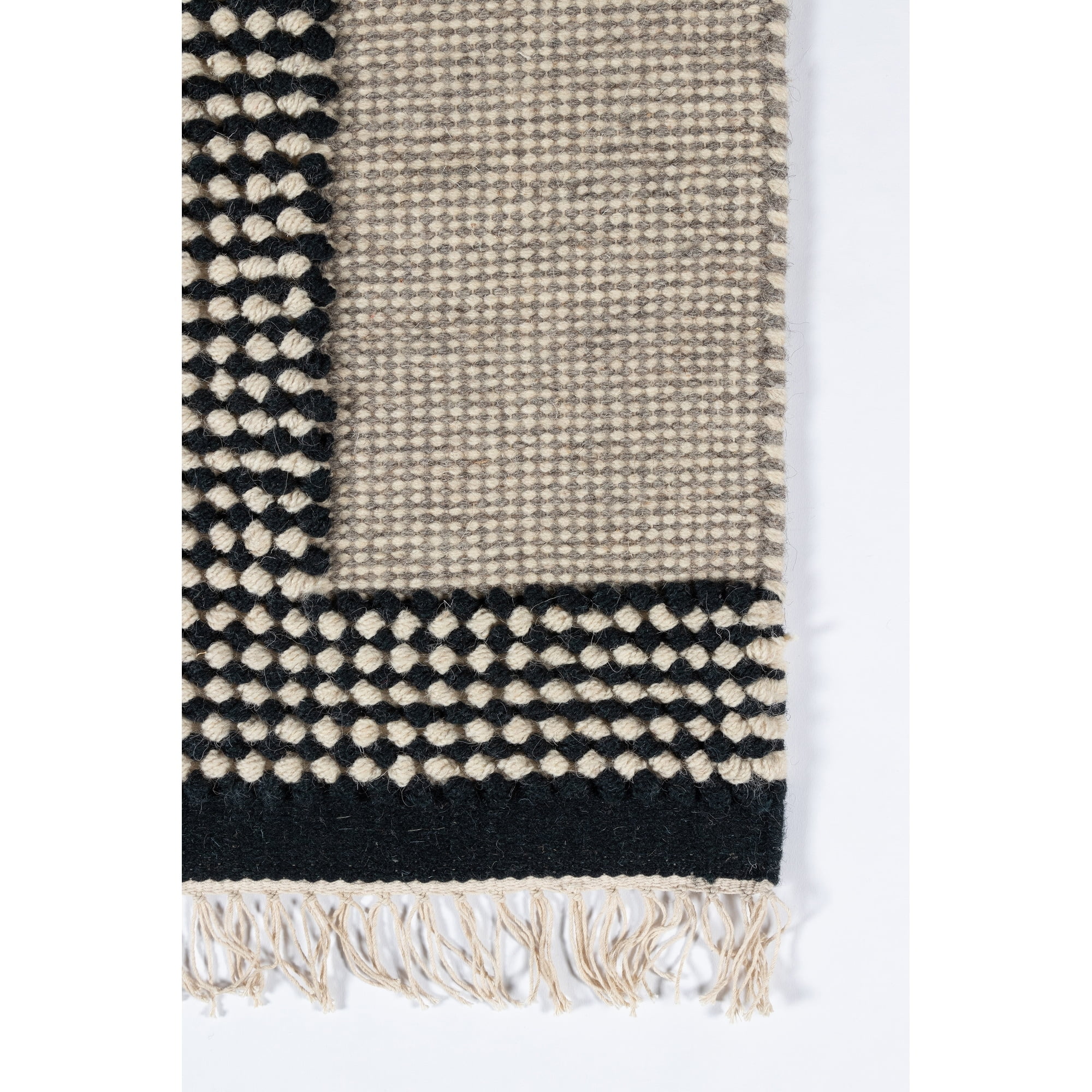 Skyline Decor Novogratz by Karl Jules Hand Woven Wool Area Rug. Black 3'6" X 5'6" 4' x 6' Indoor,Accent,Handmade