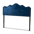 thumbnail image 1 of Skyline Decor Royal Blue Velvet Fabric Upholstered Full Size Headboard, 1 of 8