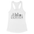 thumbnail image 1 of Skyline Denver Colorado Tank Top Fitted Racerback Women's Large White, 1 of 5