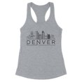 thumbnail image 1 of Skyline Denver Colorado Tank Top Fitted Racerback Women's X-Large Heather Grey, 1 of 5