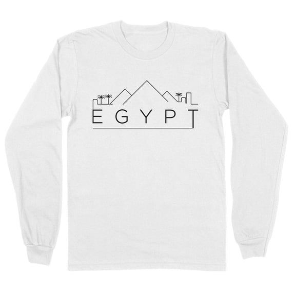 Skyline Egypt Long Sleeve Shirt Unisex Large White
