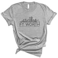 thumbnail image 1 of Skyline Fort Worth Texas Shirt Unisex Small Grey, 1 of 1