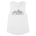 thumbnail image 1 of Skyline Fort Worth Texas Women's Muscle Tank Large White, 1 of 5