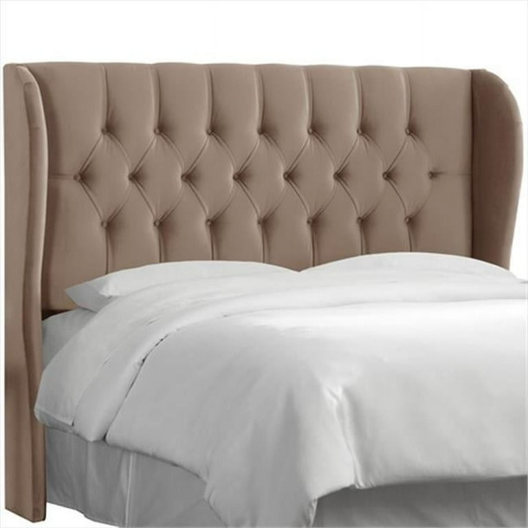 Skyline tufted 2024 wingback bed