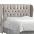 thumbnail image 1 of Skyline Furniture 414CVLVLGHGR California King Tufted Wingback Headboard In Velvet Light Gray, 1 of 1