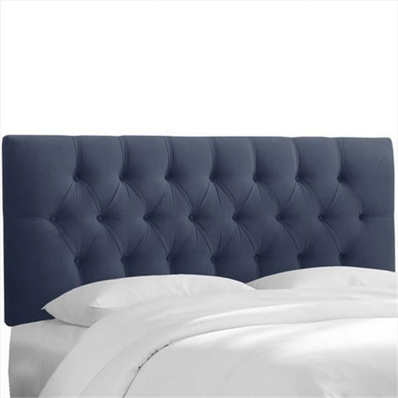 Skyline Furniture 544CPRMLZLBL California King Tufted Headboard In Premier Lazulli Blue