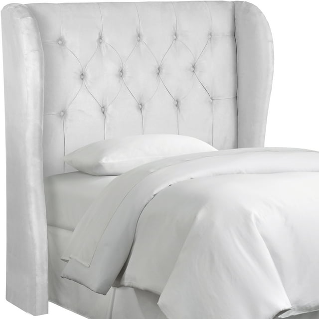 Skyline Furniture Premier White Tufted Wingback Headboard