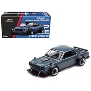 Skyline GT-R V8 Drift Hakosuka RHD Gray Tokyo Auto Salon Hong Kong 2025 Special Edition 1/64 Die Cast Model Car by Pop Race
