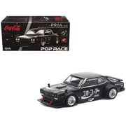 Skyline GT-R V8 Drift Hakosuka RHD Right Hand Drive Coca-Cola Black 1/64 Die Cast Model Car by Pop Race
