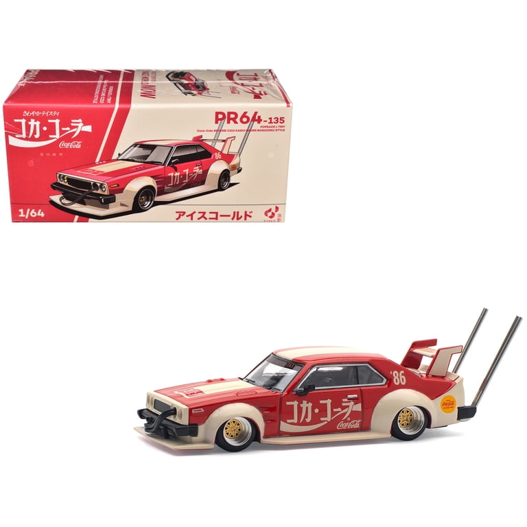 Pop Race Skyline GT-R V8 Drift Hakosuka RHD Model Car, Red and