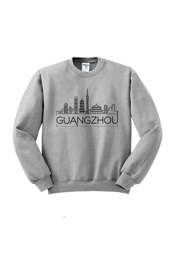 Skyline Guangzhou China Sweatshirt Unisex X-Large Grey