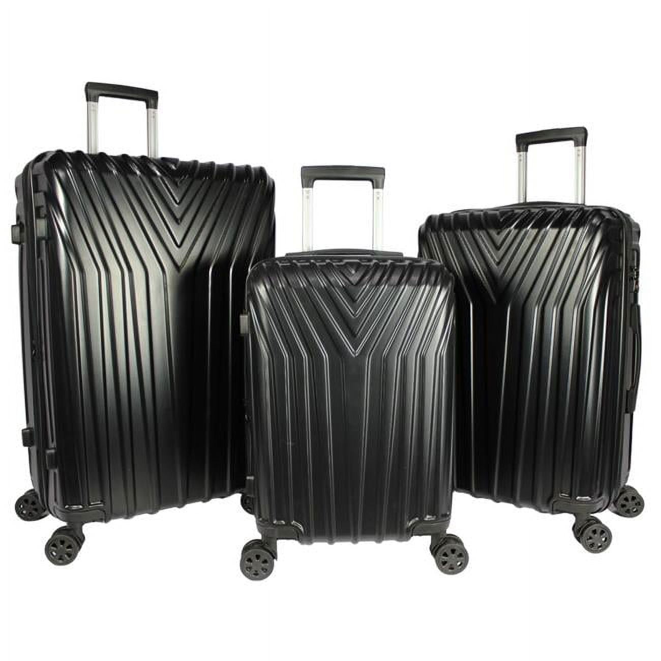 Skyline Hardside Spinner Luggage Set, Black 3 Piece