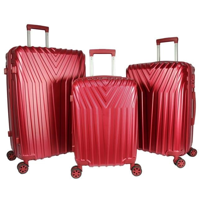 Skyline Hardside Spinner Luggage Set Burgundy Piece