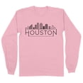 thumbnail image 1 of Skyline Houston Texas Long Sleeve Shirt Unisex Small Pink, 1 of 1