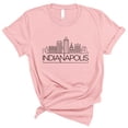 thumbnail image 1 of Skyline Indianapolis Indiana Shirt Unisex X-Large Pink, 1 of 1