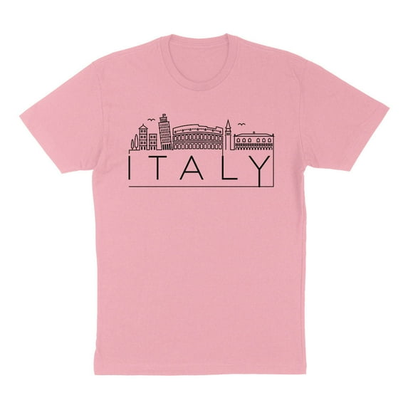 Skyline Italy Shirt Unisex Medium Pink