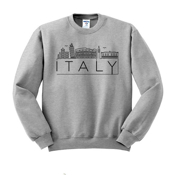 Skyline Italy Sweatshirt Unisex Small Grey