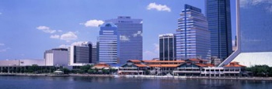 Skyline Jacksonville FL USA Canvas Art - Panoramic Images (18 x 6)