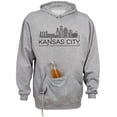 thumbnail image 1 of Skyline Kansas City Missouri Beer Holder Tailgate Hoodie Sweatshirt Unisex Medium Oxford, 1 of 4