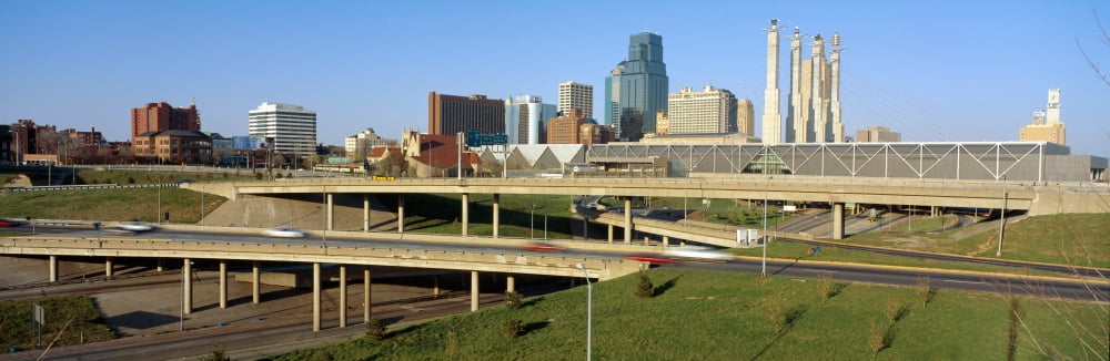 Skyline Kansas City Missouri Canvas Art - Panoramic Images (36 x 12)