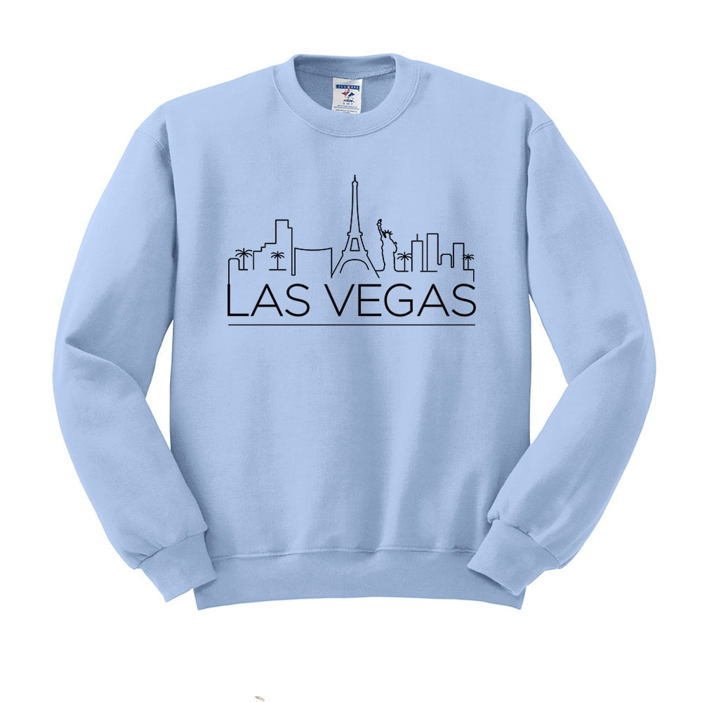 Skyline Las Vegas Nevada Sweatshirt Unisex 2X-Large White