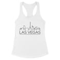 thumbnail image 1 of Skyline Las Vegas Nevada Tank Top Fitted Racerback Women's X-Small White, 1 of 5