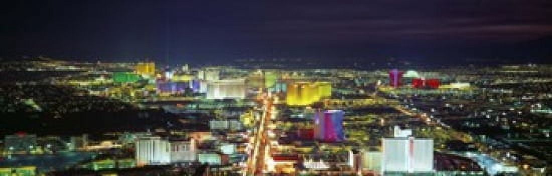Skyline Las Vegas Nevada USA Canvas Art - Panoramic Images (18 x 6)