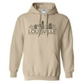thumbnail image 1 of Skyline Louisville Kentucky Hoodie Sweatshirt Unisex X-Large Sand, 1 of 5