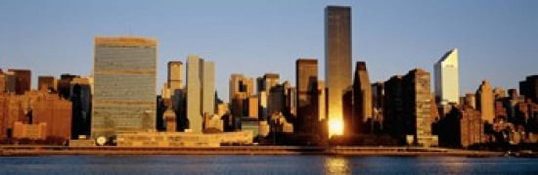 Skyline Manhattan New York State USA Canvas Art - Panoramic Images (18 x 6)