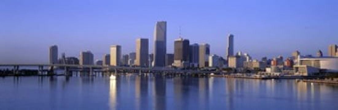 Skyline Miami FL USA Canvas Art - Panoramic Images (18 x 6)