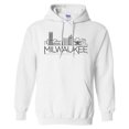 thumbnail image 1 of Skyline Milwaukee Wisconsin Hoodie Sweatshirt Unisex Large White, 1 of 5