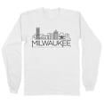 thumbnail image 1 of Skyline Milwaukee Wisconsin Long Sleeve Shirt Unisex Large White, 1 of 5