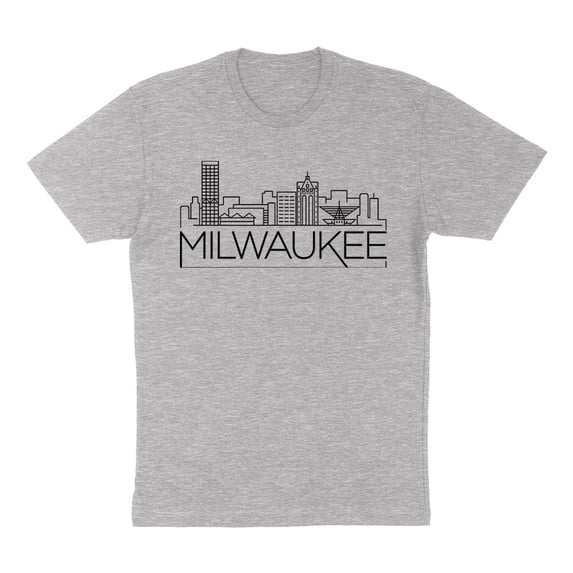 Skyline Milwaukee Wisconsin Shirt Unisex Large Grey