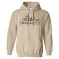 thumbnail image 1 of Skyline Minneapolis Minnesota Hoodie Sweatshirt Unisex Medium Sand, 1 of 5