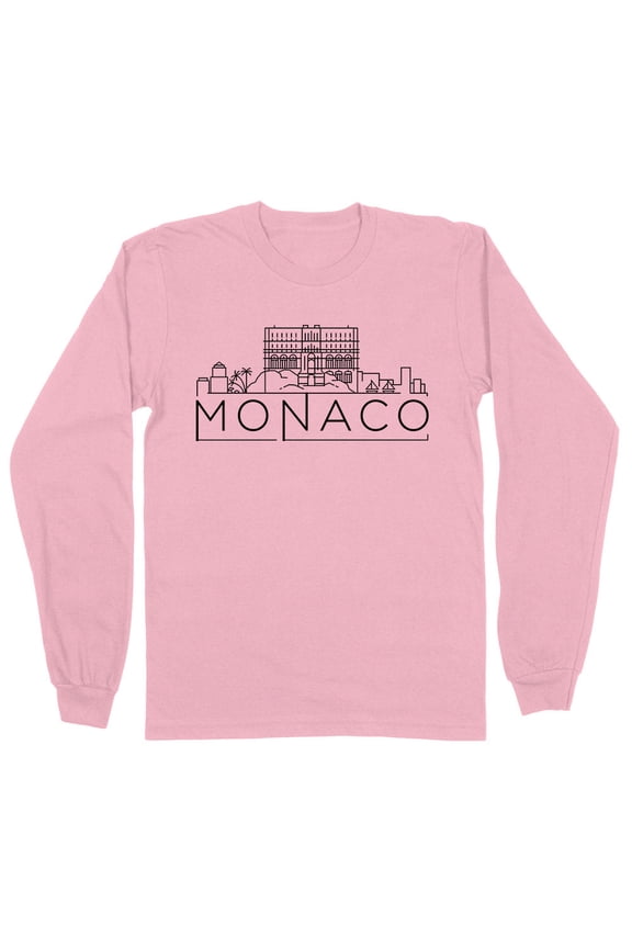 Skyline Monaco Long Sleeve Shirt Unisex X-Large Pink