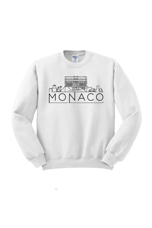 Skyline Monaco Sweatshirt Unisex Medium White