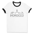 thumbnail image 1 of Skyline Morocco Ringer Tee Shirt Unisex Large White/Black, 1 of 5
