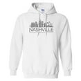 thumbnail image 1 of Skyline Nashville Tennessee Hoodie Sweatshirt Unisex Large White, 1 of 5