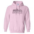thumbnail image 1 of Skyline Nashville Tennessee Hoodie Sweatshirt Unisex Small Pink, 1 of 5