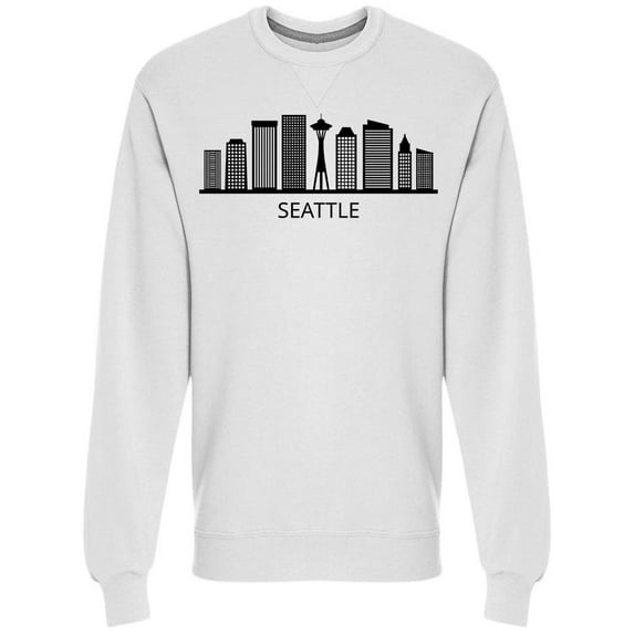 Skyline Of Seattle Sweatshirt Men -Image by Shutterstock, Male XX-Large