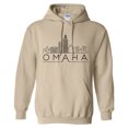 thumbnail image 1 of Skyline Omaha Nebraska Hoodie Sweatshirt Unisex Small Sand, 1 of 5