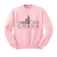 thumbnail image 1 of Skyline Omaha Nebraska Sweatshirt Unisex Large Pink, 1 of 5