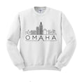 thumbnail image 1 of Skyline Omaha Nebraska Sweatshirt Unisex Large White, 1 of 5