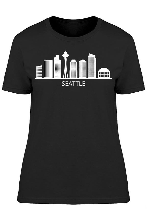 Skyline Seattle Sketch T-Shirt Women -Image by Shutterstock, Female Medium