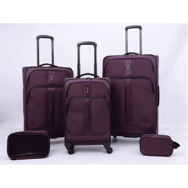 Skyline Softside Checked Spinner 5pc Luggage Set