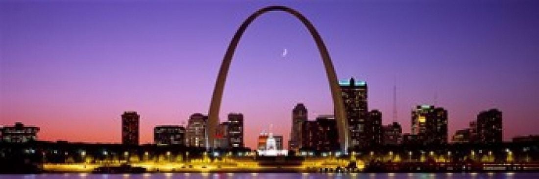Skyline St Louis MO USA Canvas Art - Panoramic Images (18 x 6)